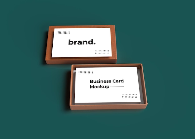 Realistic business card template mockup Premium Psd