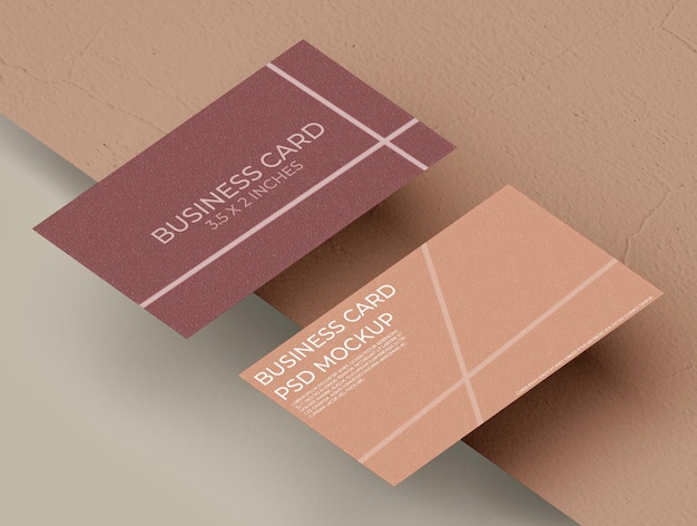 Realistic Business Cards Mockup psd