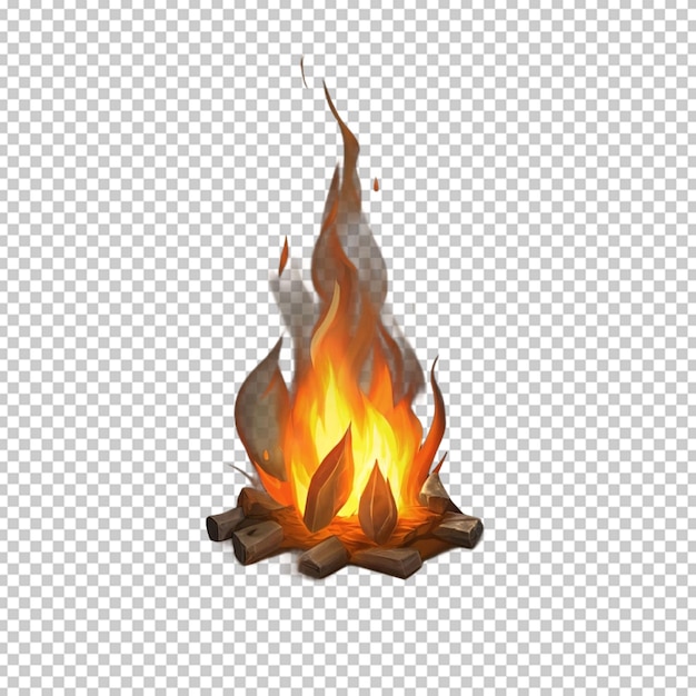 PSD realistic campfire psd on transparent background f