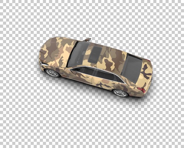 Realistic Car isolated on background 3d rendering illustration