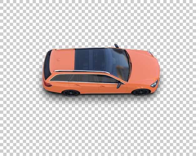 Realistic car isolated on background 3d rendering illustration