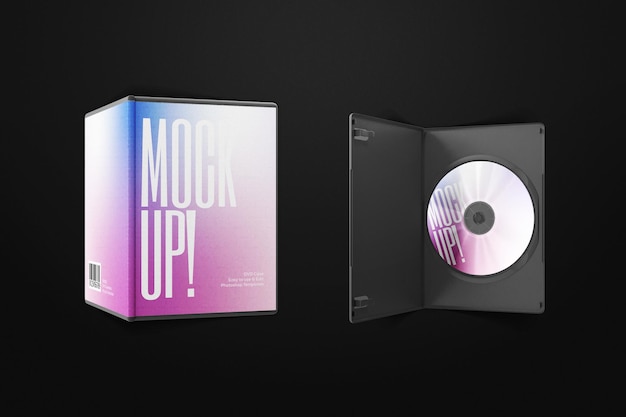 PSD realistic cd mockup template design with the cover psd