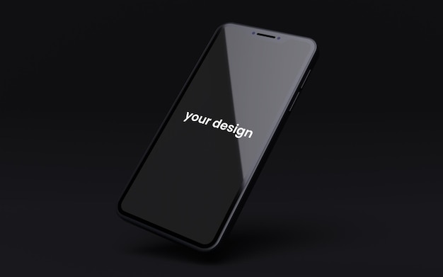 Realistic close up smartphone mockup