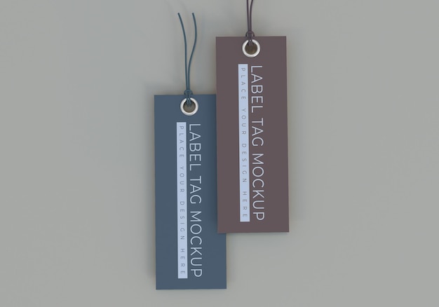 Realistic Clothing Tag Mockup