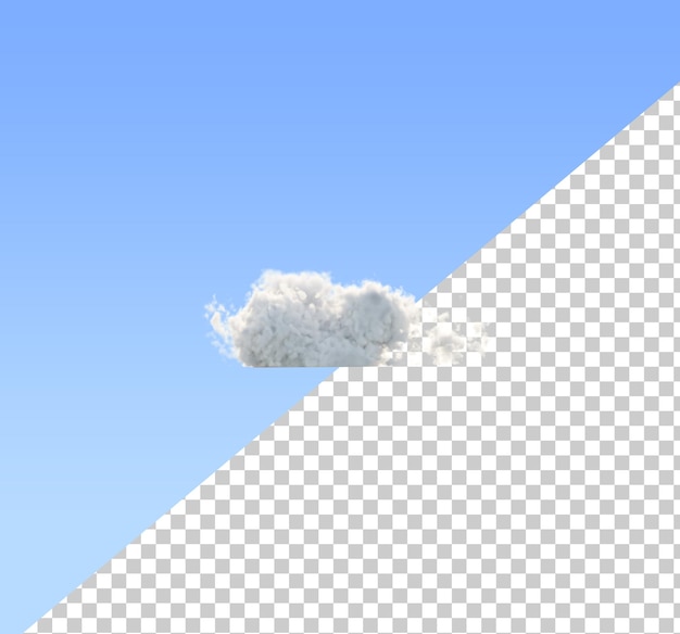 Realistic cloud Lush cloud 3d render