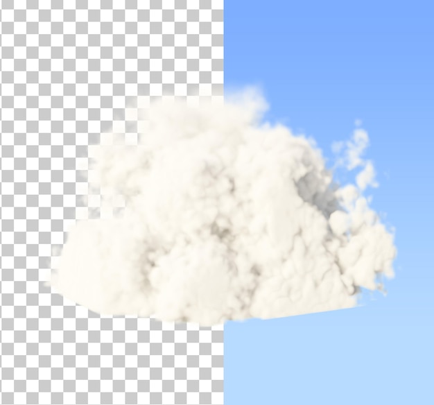 Realistic cloud Lush cloud 3d render