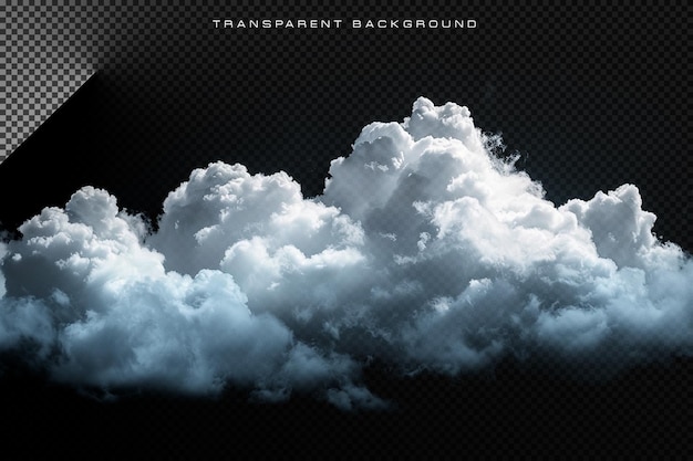 Realistic cloud on transparent background