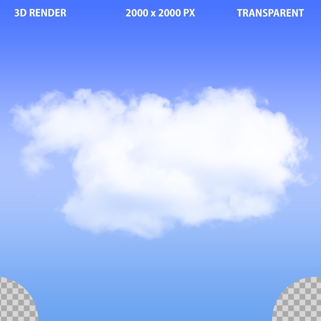 Realistic clouds set on transparent background