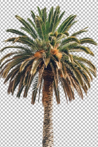 Realistic coconut palm tree png isolated on transparent background