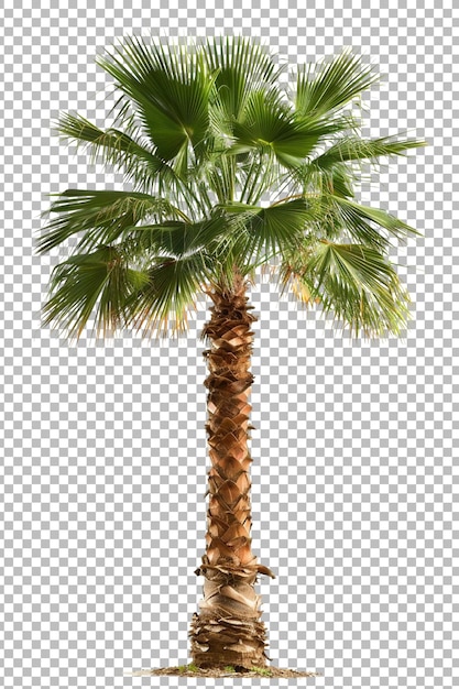 Realistic coconut palm tree png isolated on transparent background