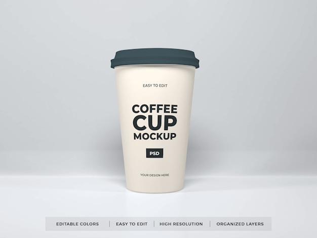 Realistic Coffee Cup Mockup