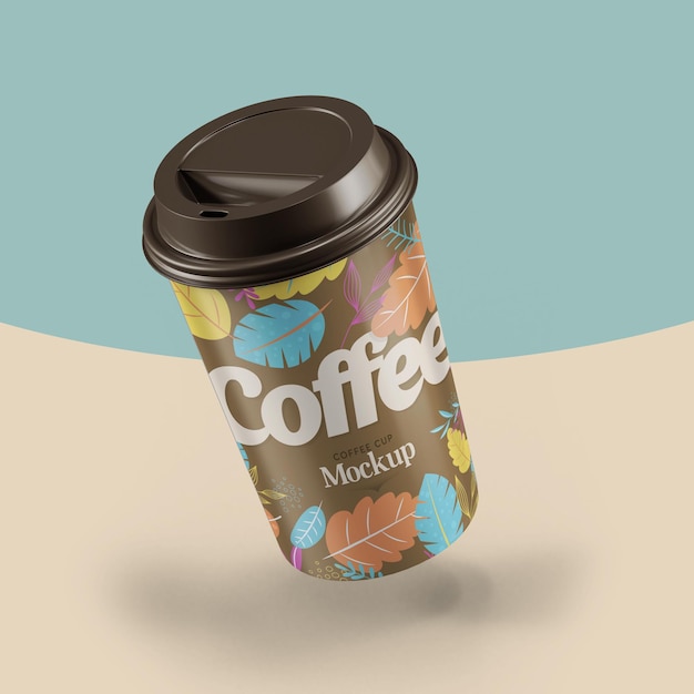 Realistic coffee cup mockup