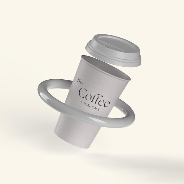 PSD realistic coffee mug mockup design