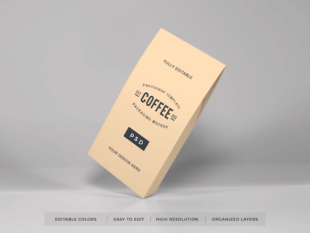 Realistic Coffee Packaging Mockup