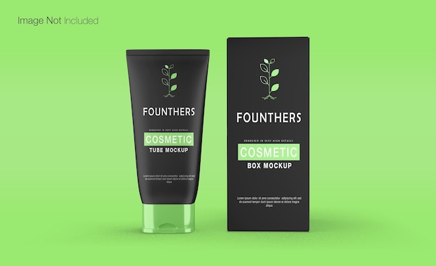 Realistic cosmetic premium skin care moisturizing with green background