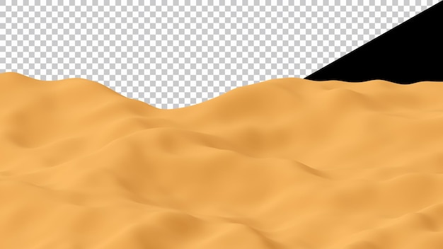 Realistic desert scene or sand dunes in 3d rendering for landscape concept