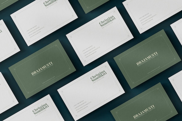 Realistic elegant, luxury or minimalist business card mockup