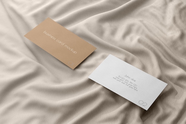 Realistic Elegant and modern business card mockup 3d rendering background business card mockup scene