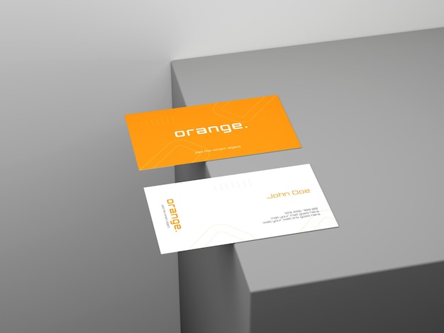 Realistic Elegant and modern business card mockup 3d rendering background business card mockup scene