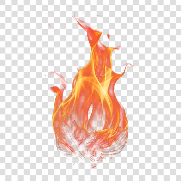 PSD realistic fiery flame illustration