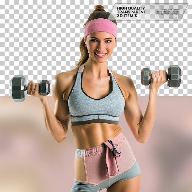 Realistic Fitness Instructor with a Passion for Wellness on transparent background