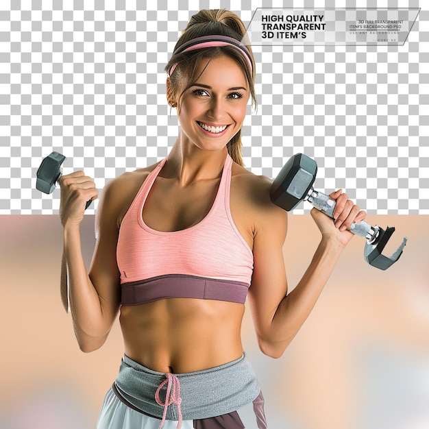 Realistic Fitness Instructor with a Passion for Wellness on transparent background