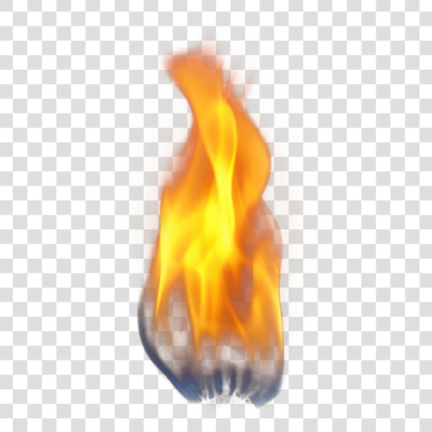 PSD realistic flame on transparent background