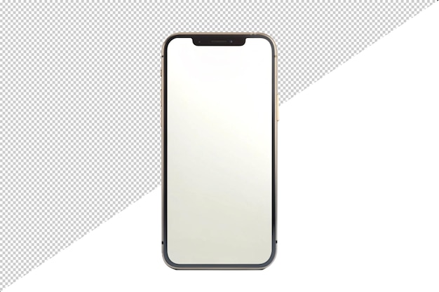 PSD realistic front view smartphone mockup mobile iphone white background