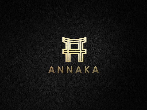 Realistic Gold Logo Mockup