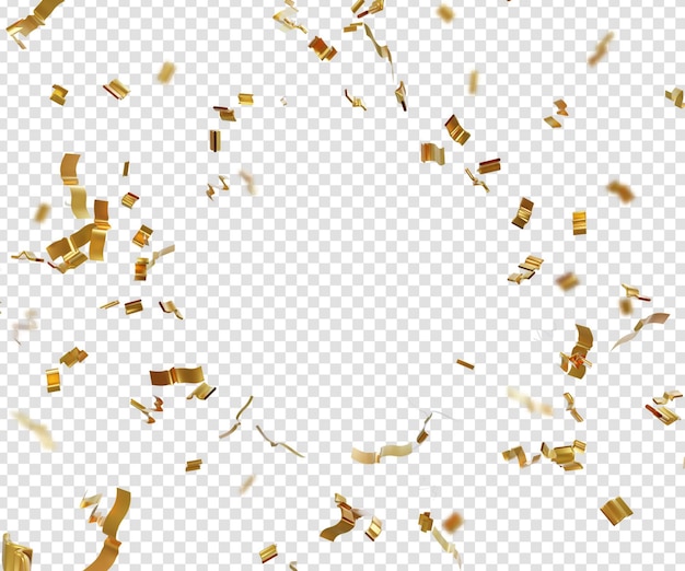 Realistic golden celebration confetti or gold confetti party background