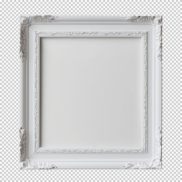 Realistic golden frame empty wooden frame floral frame borders design transparent background