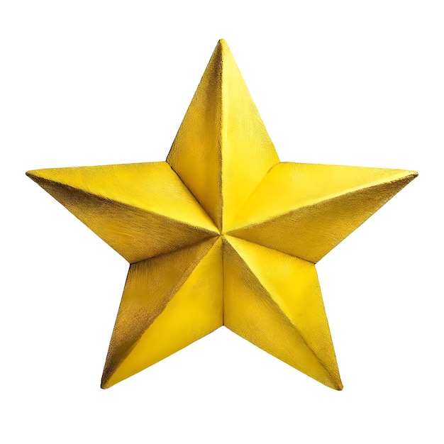 Realistic golden star