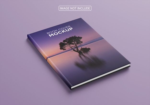 Realistic hardcover book mockup design