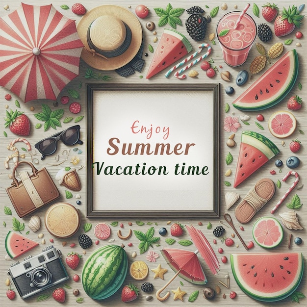 PSD realistic hello summer background