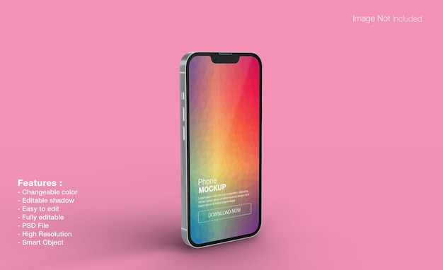 Realistic high quality smartphone mockup design isolated