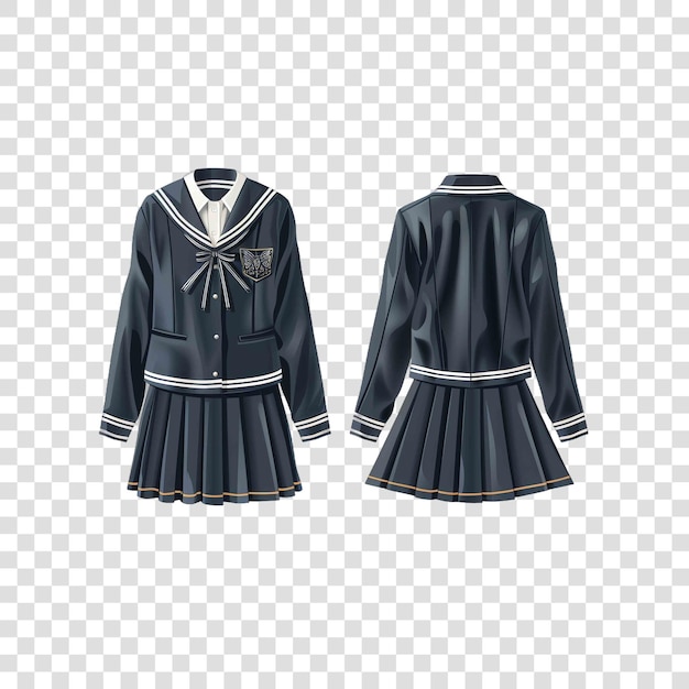 PSD realistic high school uniform back to school kidson transparent background