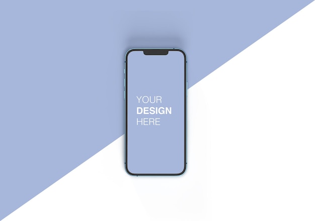 Realistic Iphone 13 screen mockup with editable background