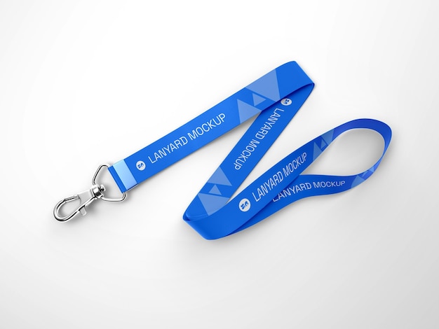 realistic lanyard stationery mockup