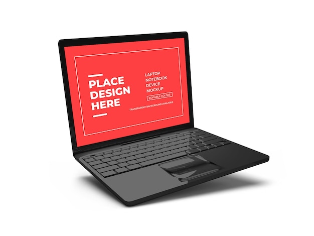 Realistic Laptop Mockup Template Isolated