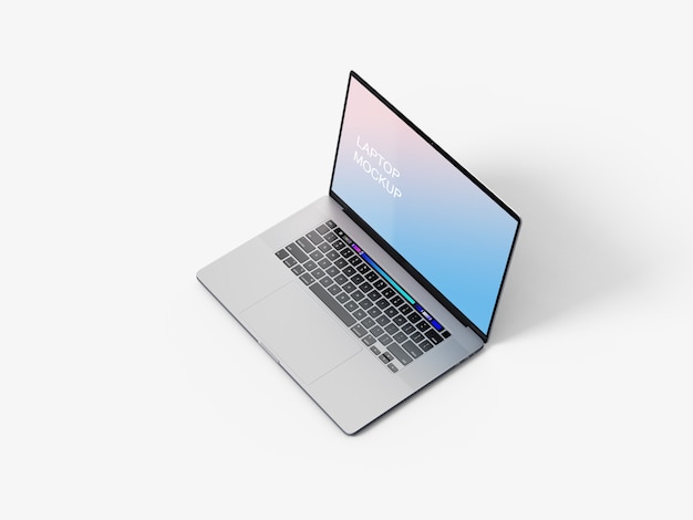 Realistic laptop mockup