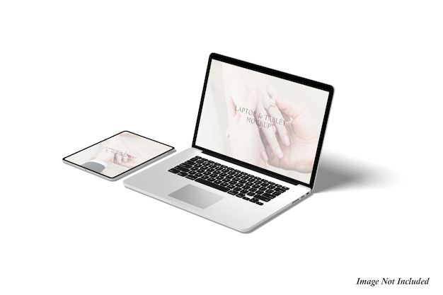 PSD realistic laptop and tablet mockup premium psd