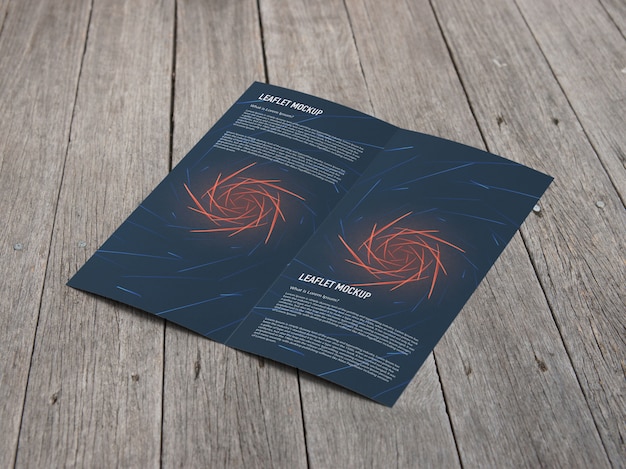 Realistic leaflet mockup