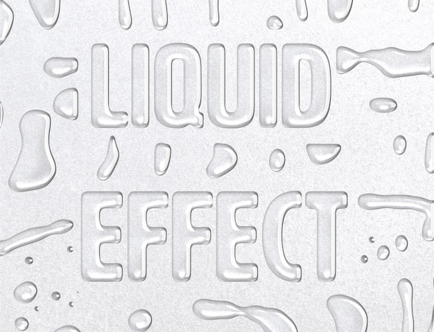 realistic Liquid Text Effect