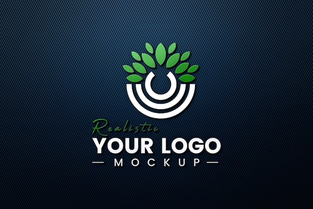 PSD realistic logo mockup premium logo mockup