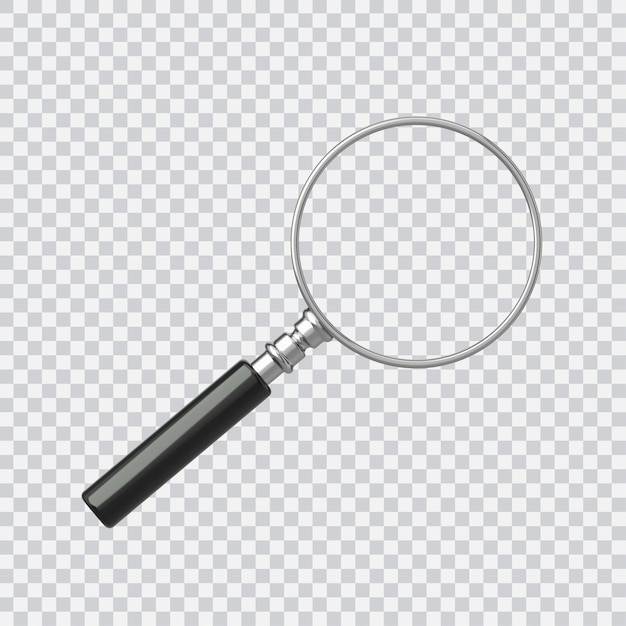 Realistic Magnifying glass isolated on white