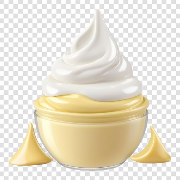 Realistic mayonnaise transparent background