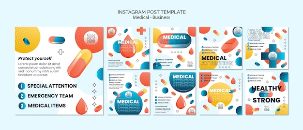 Realistic medical aid instagram posts