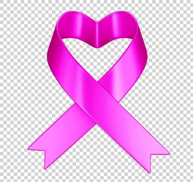 Realistic medical symbol for national breast cancer awareness month in october