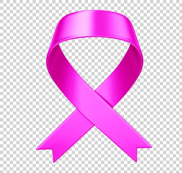 Realistic medical symbol for national breast cancer awareness month in october