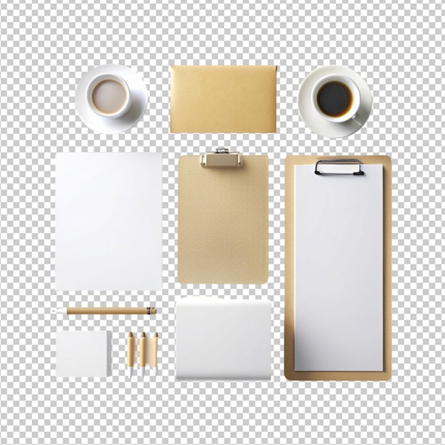 realistic mockup design set with four